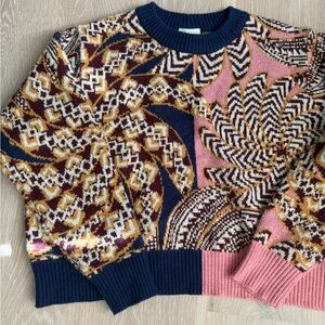 Farm Rio palm multi color sweater